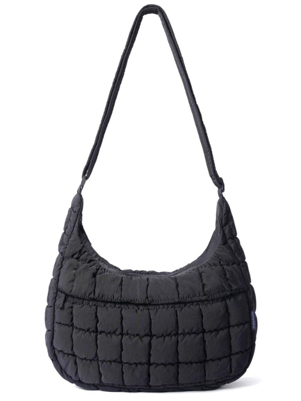 Puffer Crossbody Hobo Bag for Women Nylon Quilted Purse Lightweight Shoulder